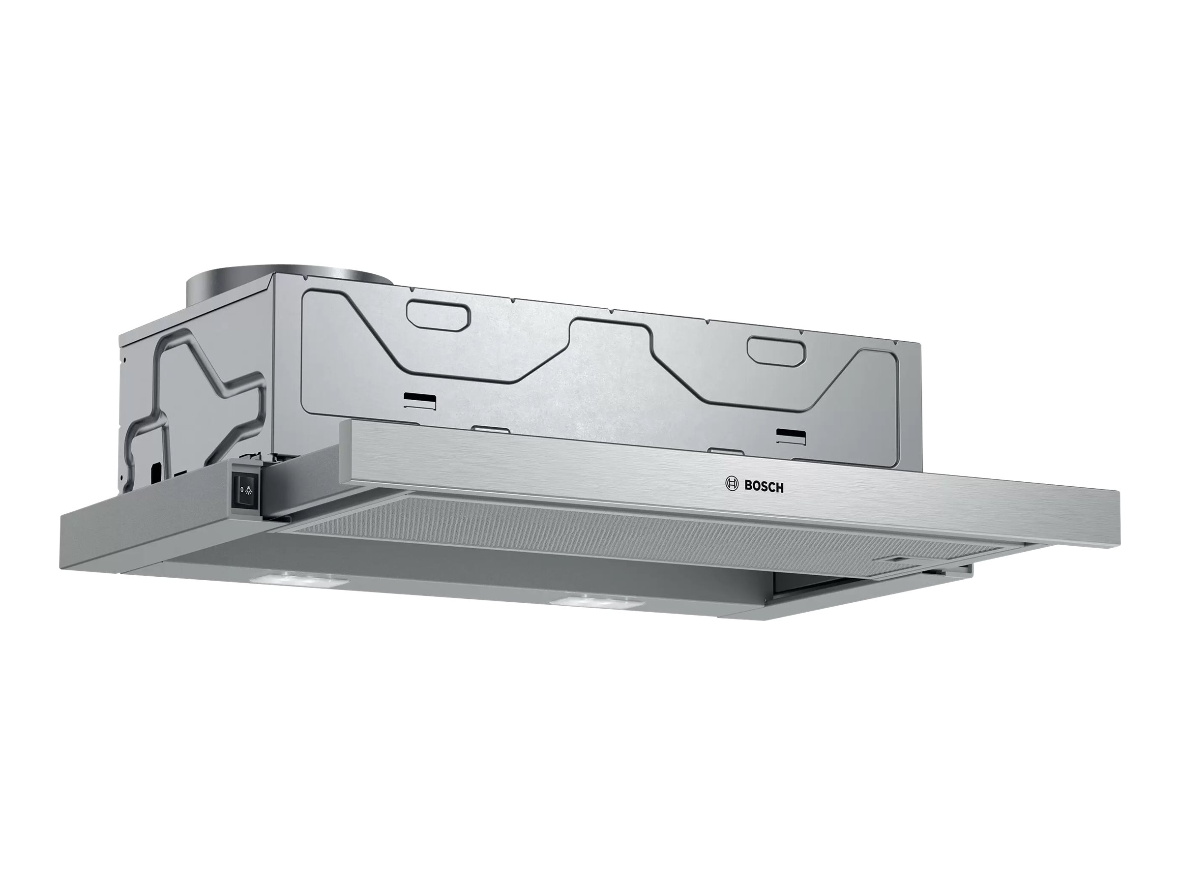 Bosch Serie | 2 DFM064W54 - Hætte - teleskopisk - Niche - bredde: 52.6 cm - dybde: 29 cm - udtrækning og recirkulation (-) - med intern motor - metal