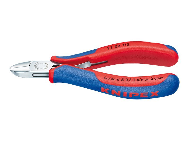KNIPEX Elektronik-skævbider med flerkomponent-håndtag 115 mm 77 02 115