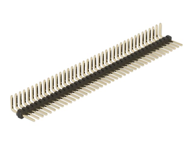 Delock-hanstik 40 pin, 1,27 mm pitch, 1-række, vinklet, 5 stk