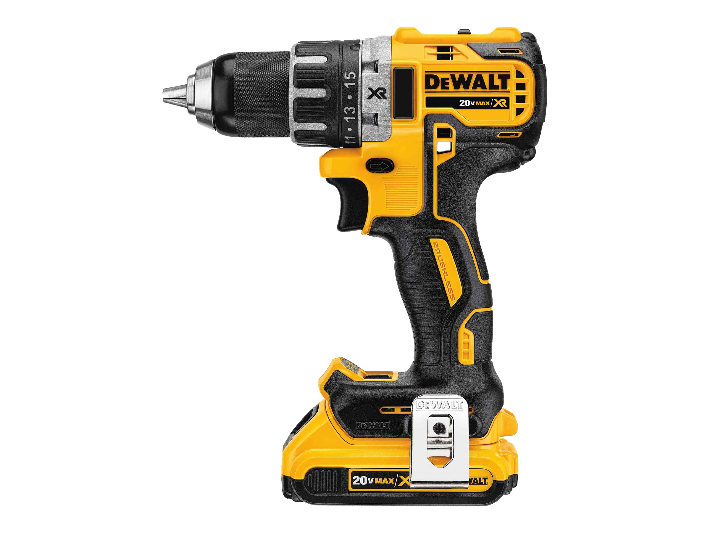 DeWALT DCD791D2-QW - Bor/driver - ledningfri - 2-hastigheders - nøgleløs borepatron 13 mm - 70 N·m - 2 batterier - 18 V