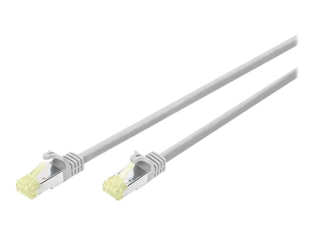 DIGITUS CAT 6a Kabel med afskærmning med folie og kobberfletning (SFTP 5m Patchkabel Grey