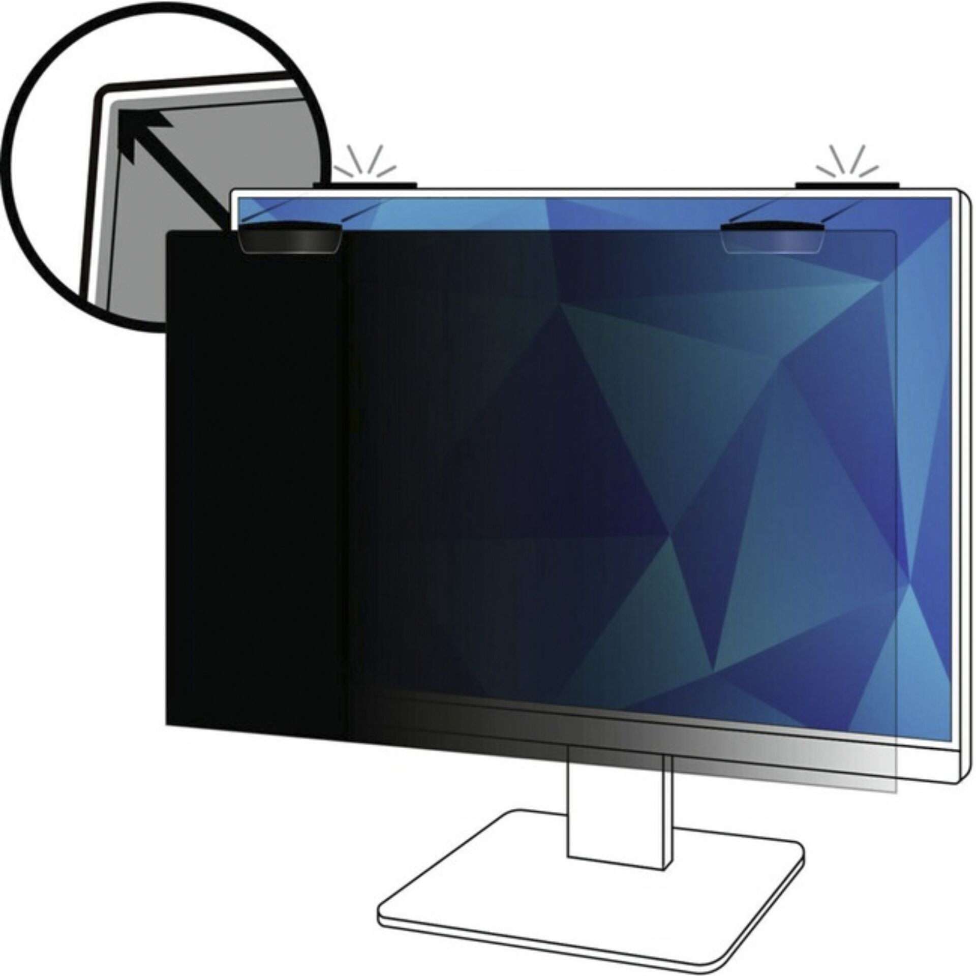 3M Privacy Filter til 24" Apple iMac skærmbeskyttelse, sort