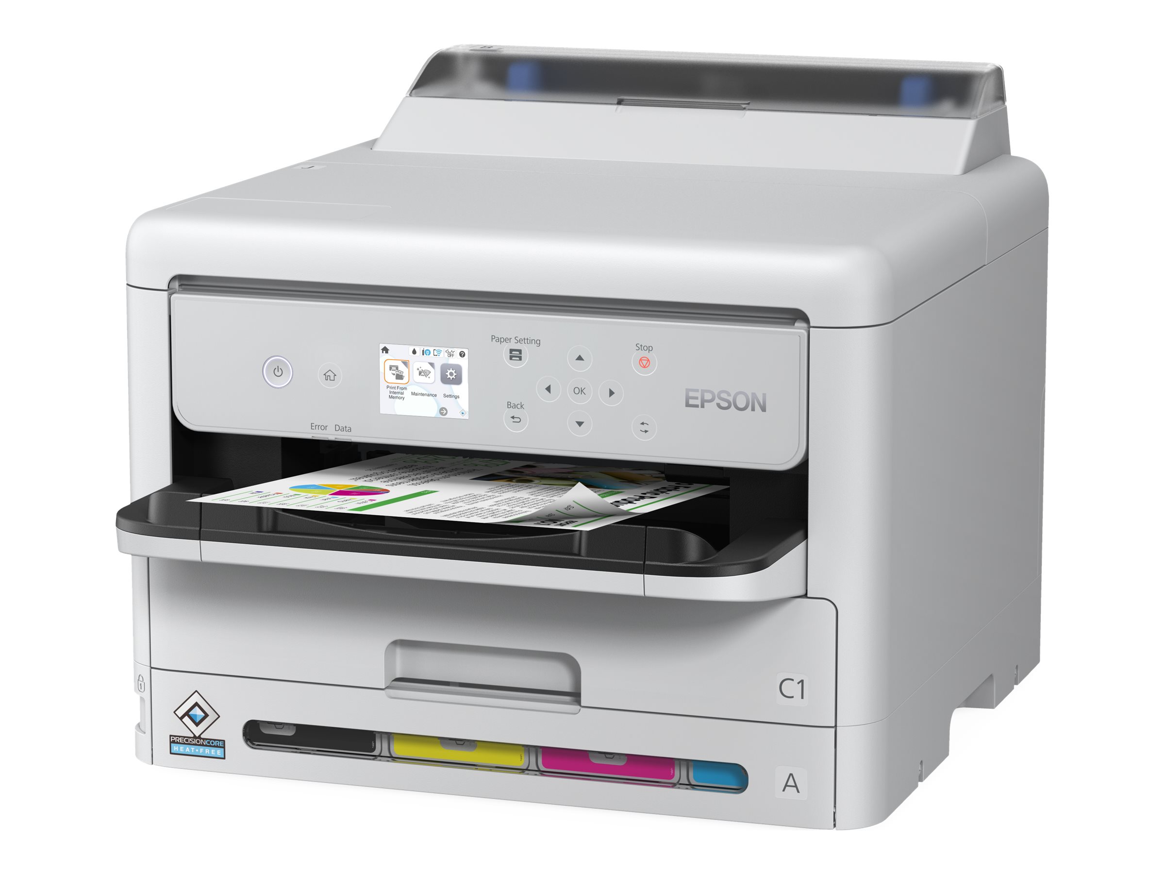 Epson WorkForce Pro WF-C5390DW BAM - Printer - farve - Duplex - blækprinter - A4/Legal - 4800 x 1200 dpi - op til 25 spm (mono) / op til 25 spm (farve) - kapacitet: 330 ark - USB, Wi-Fi, Gigabit LAN