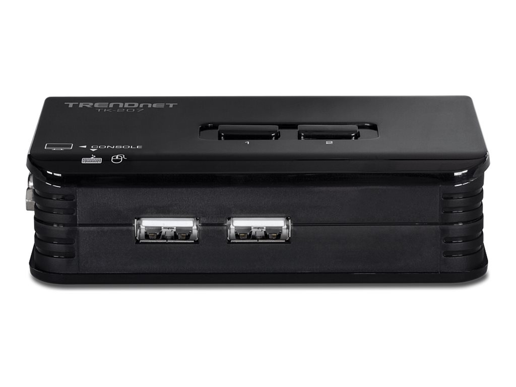TRENDnet TK 207K - KVM switch - 2 x KVM port(s) - 1 lokalbruger - desktop