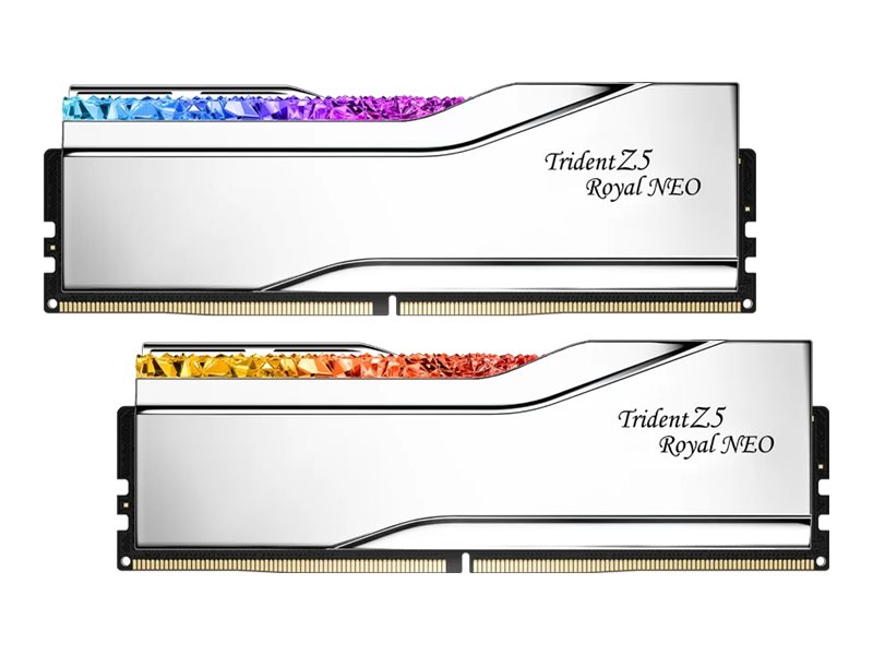 G.Skill Trident Z5 Royal Neo - DDR5 - sæt - 32 GB: 2 x 16 GB - DIMM 288-PIN - 3000 MHz / PC5-48000 - CL28 - 1.4 V - ikke bufferet - on-die ECC - sølv