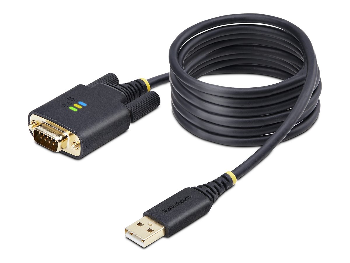 StarTech.com 6.6ft (2m) USB to Serial Adapter Cable COM Retention RS232 - USB / serial cable - USB to DB-9 - 2 m