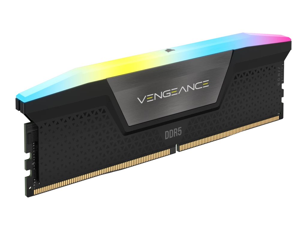 Corsair Vengeance RGB DDR5-6000 - 16GB - CL36 - Dual Channel (2 pcs) - AMD EXPO & Intel XMP - Grå med RGB