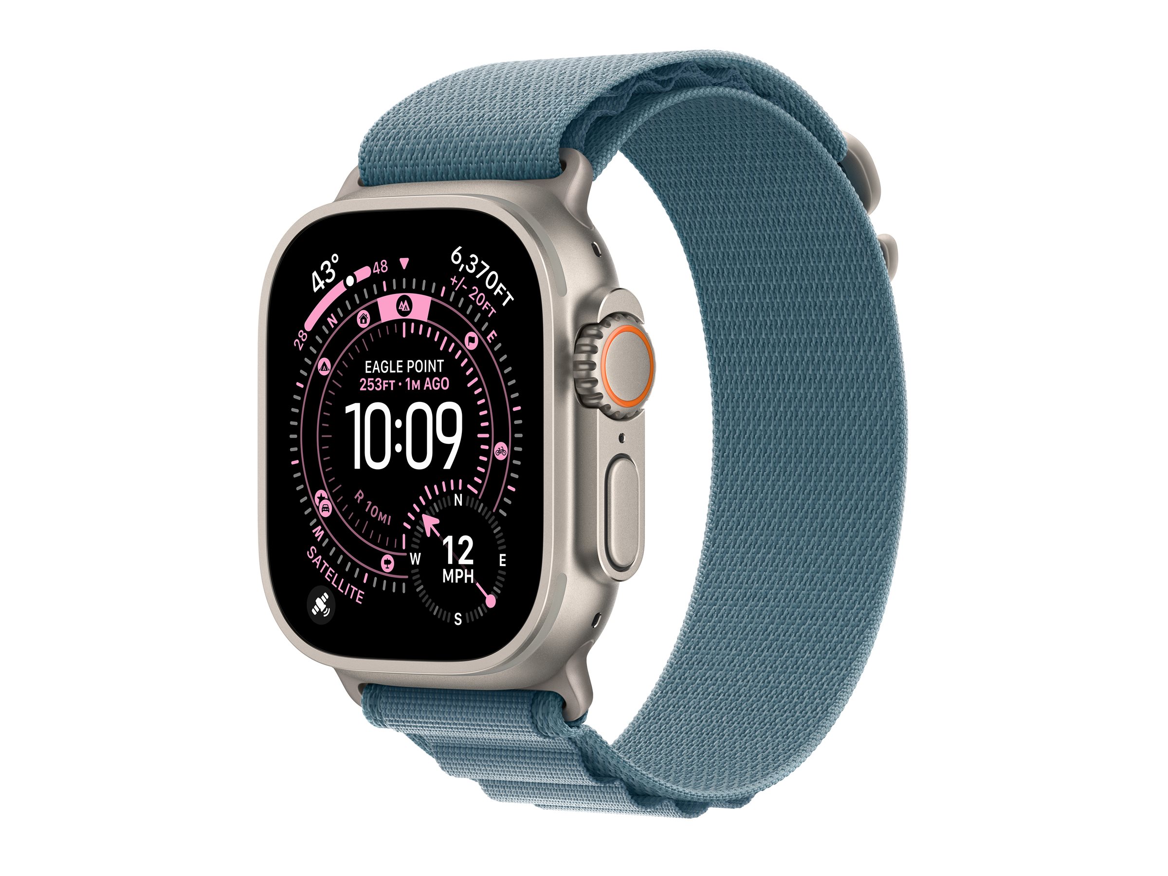 Apple Watch Ultra 3 49 mm - blå Alpine Loop, titanium