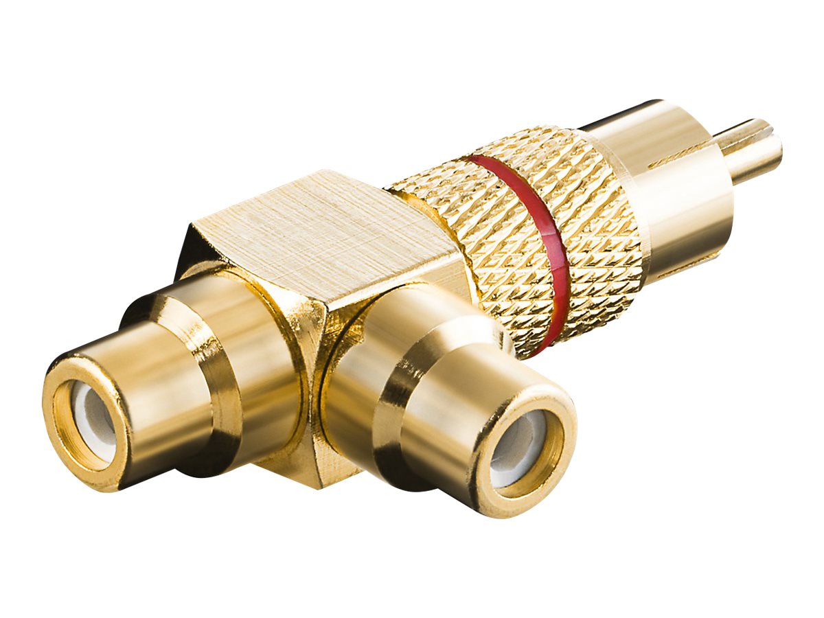 Pro Audio adapter RCA T-plug - Red