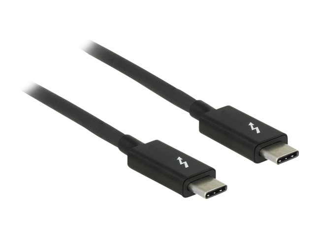 Delock Thunderbolt kabel 1m Sort