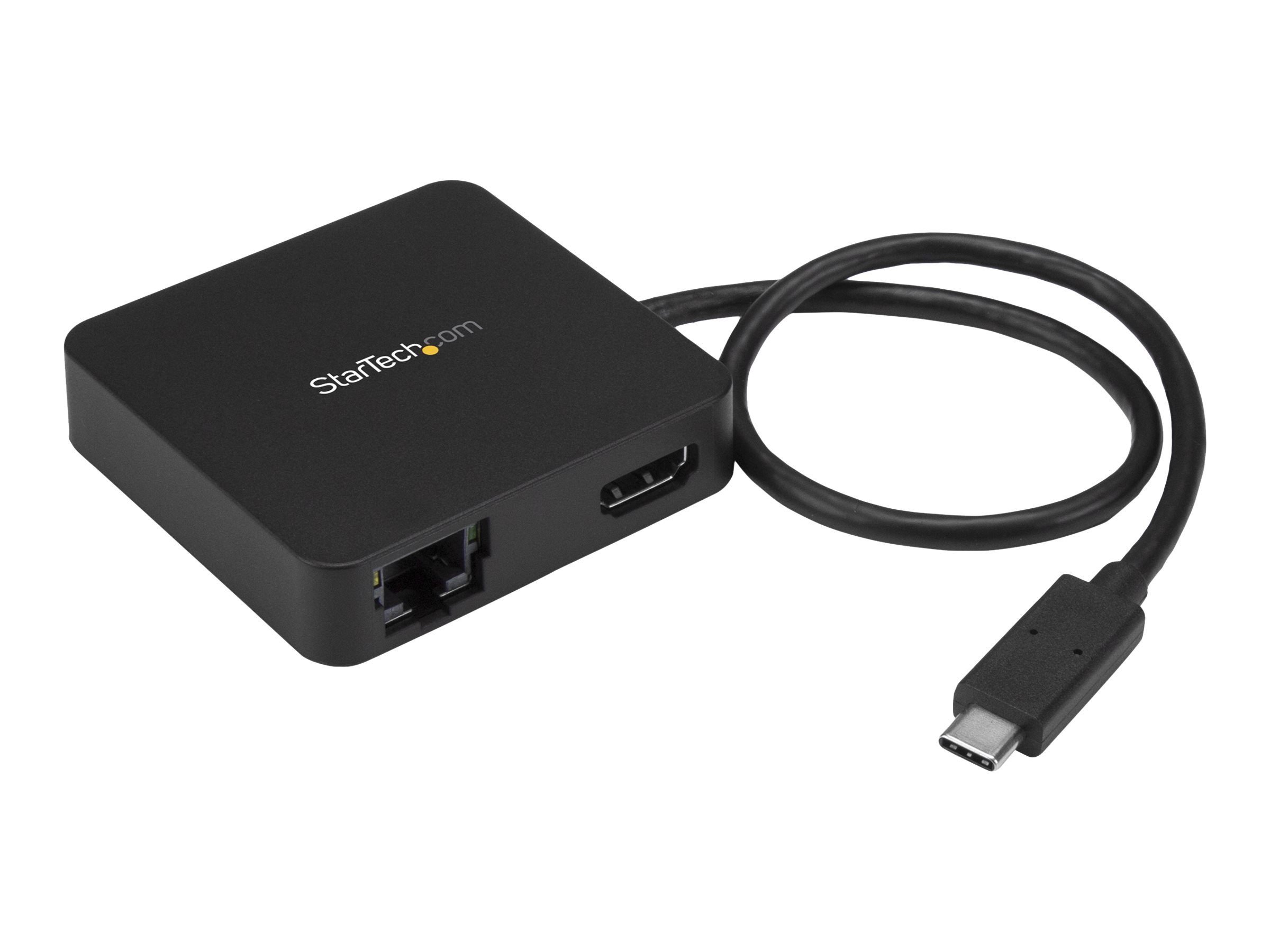 StarTech.com USB C Multiport Adapter, Portable USB-C Mini Dock 4K HDMI Video, Gigabit Ethernet, USB 3.0 Hub (1x USB-A 1x USB-C), USB Type-C Multiport