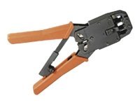 Goobay Crimptång för modularkontakter, kompakt version för crimpning av 4-, 6-, 8- och 10-poliga Western-kontakter av typ RJ10, RJ11, RJ12, RJ45 och RJ50 samt DEC