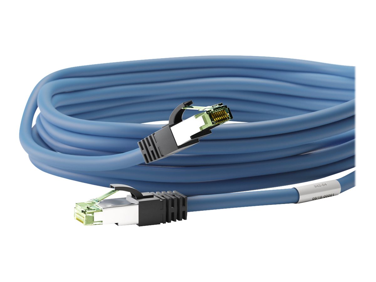 Goobay CAT 8.1 Patchkabel, S/FTP (PiMF), blå 99,9 % iltfri kobberleder (OFC), AWG 24, halogenfri kabelkappe (LSZH), 3 m