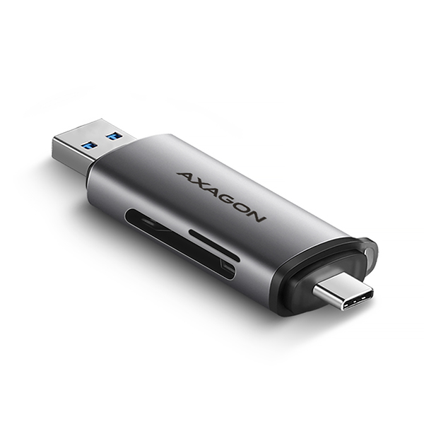 AXAGON SuperSpeed USB-C & USB-A SD / microSD Card Reader