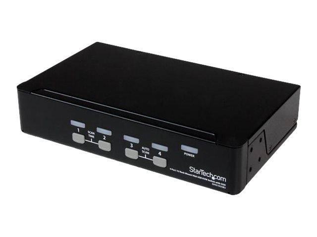 StarTech.com 4-Port USB KVM Swith with OSD - TAA Compliant - 1U Rack Mountable VGA KVM Switch (SV431DUSBU) KVM switch billede