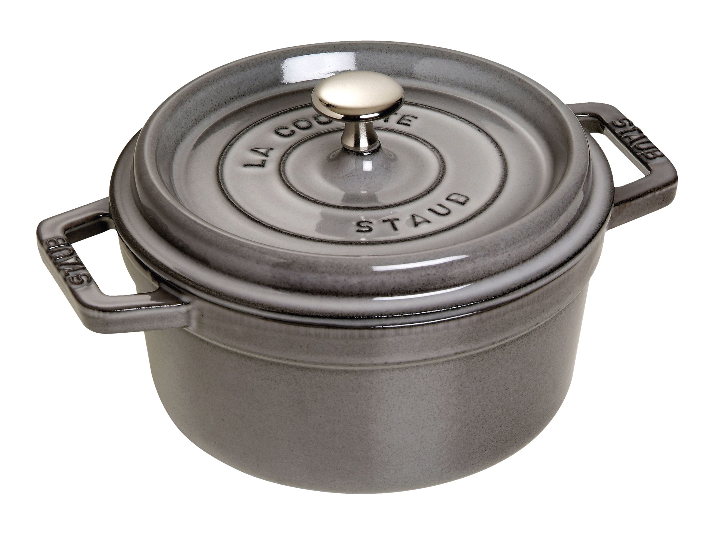 STAUB Staub La Cocotte rund gryde støbejern 2,2 L Grafitgrå