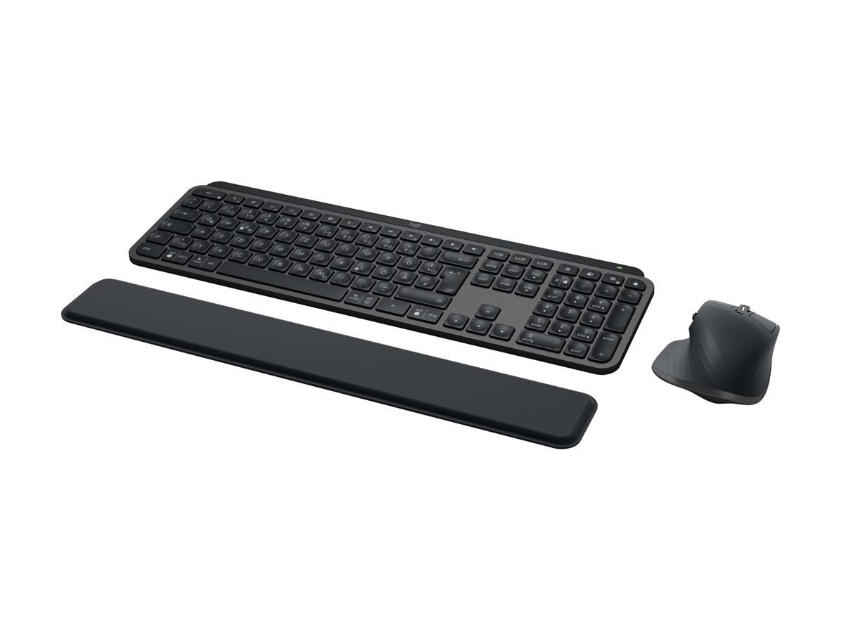 Logitech MX Keys Combo for Business | Gen 2 - keyboard and mouse set - QWERTZ - Swiss - graphite - Tastatur & Mus sæt - Schweizisk - Sort