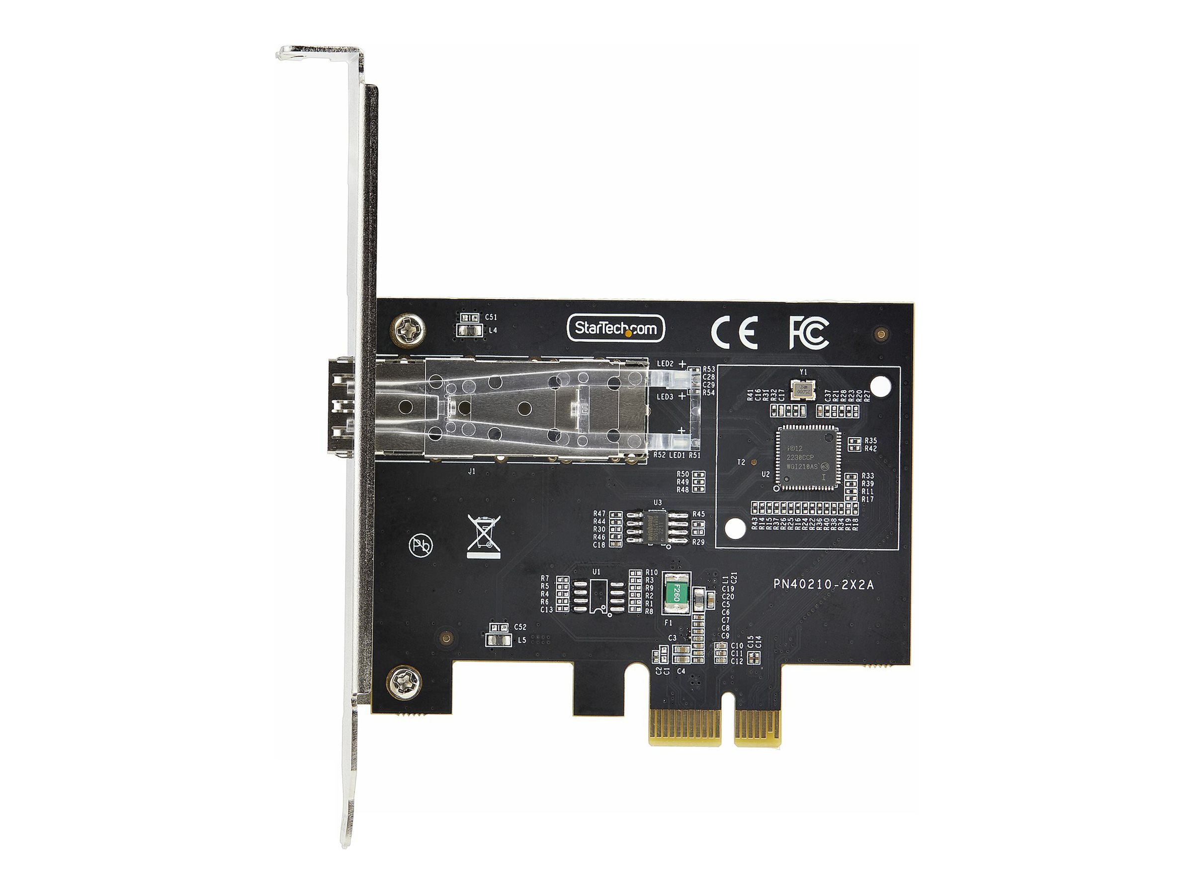 StarTech.com 1-Port GbE SFP Network Card, PCIe 2.1 x1, Intel I210-IS, 1GbE Controller, 1000BASE Copper/Fiber Optic, Single-Port NIC, Desktop/Server