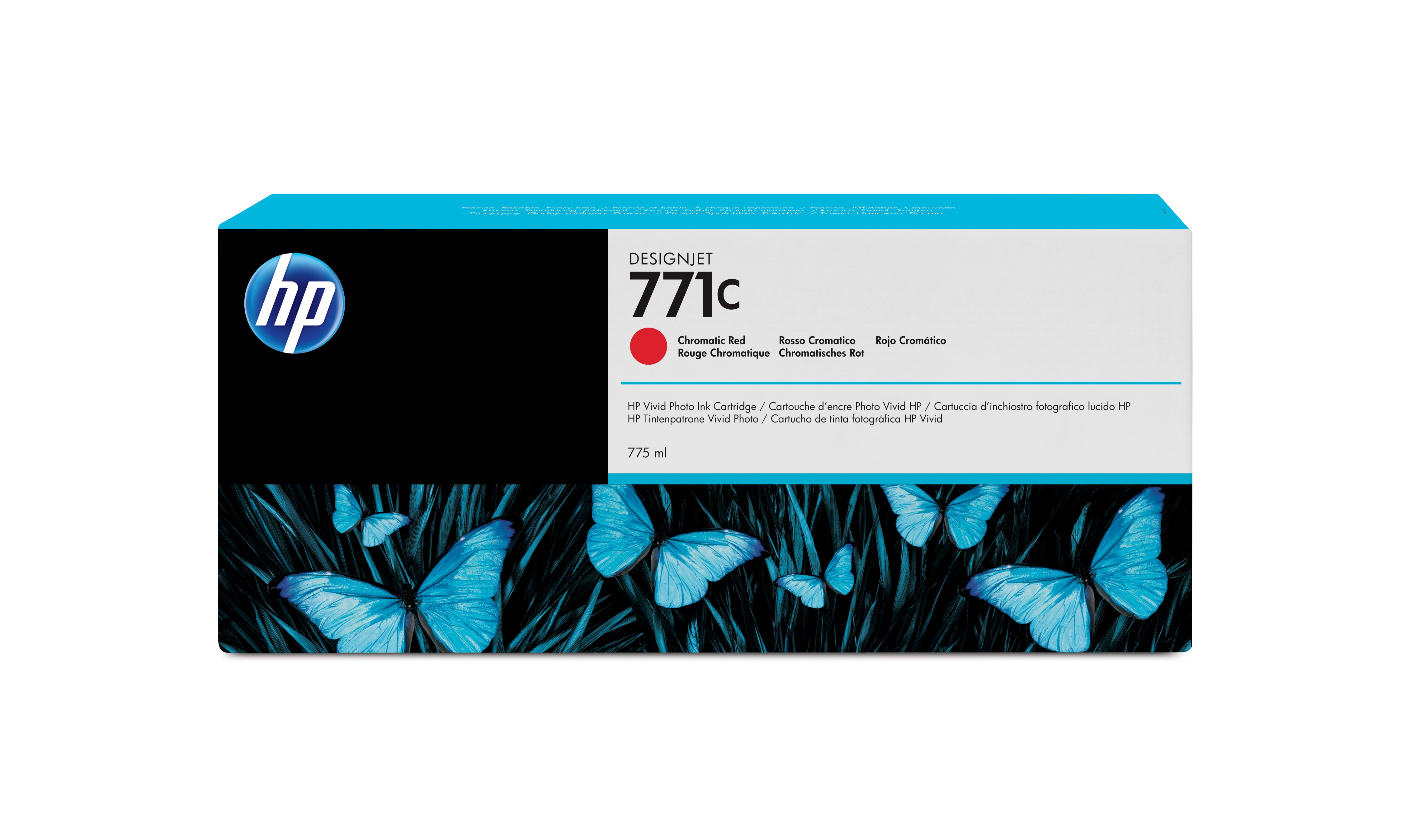 HP 771C Kromatisk rød Blæk B6Y08A billede