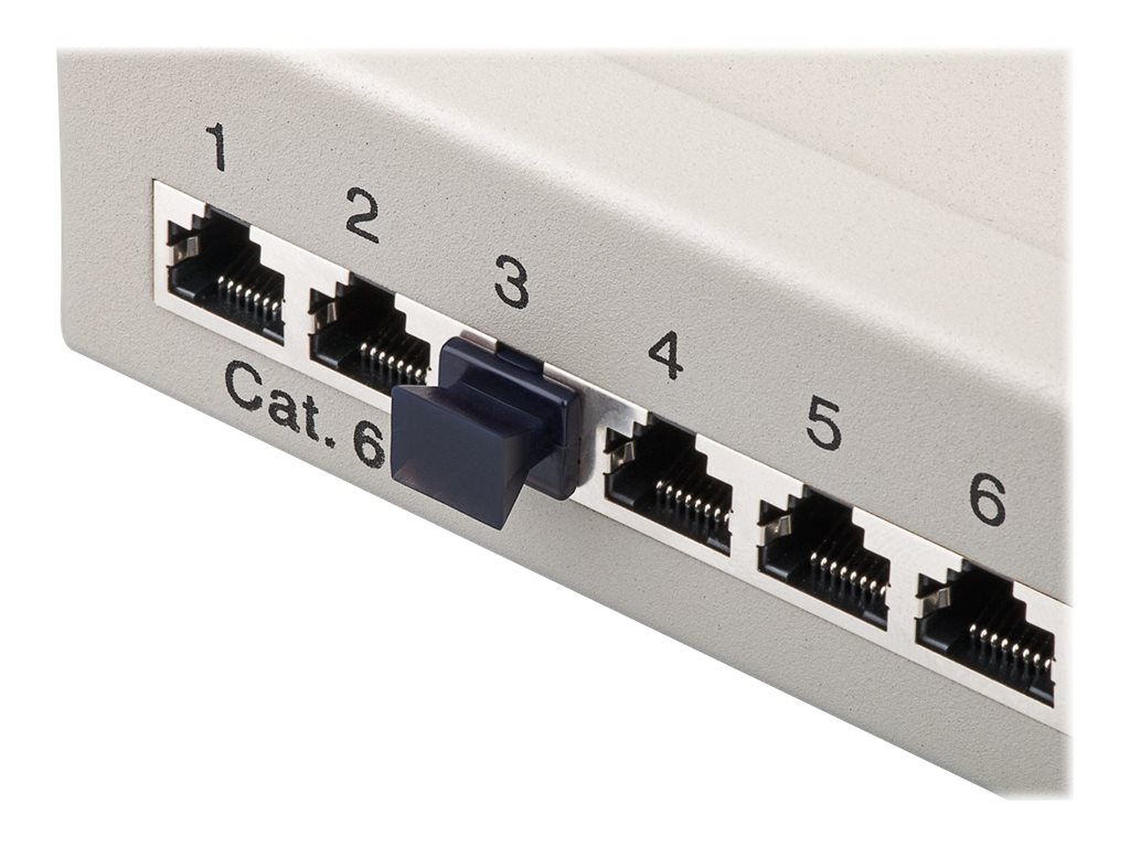 Støvdæksel til RJ45 port - Snap in, Sort (10 stk.)