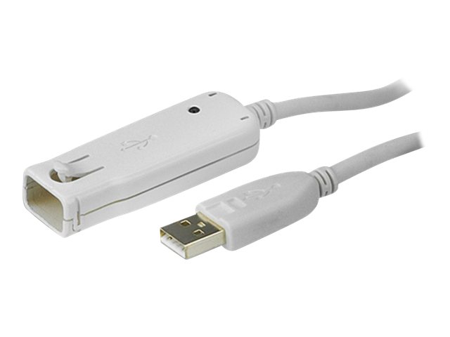 Aktiv Usb 2.0 Forlængerkabel USB A Han - USB A Hun 12 m Elfenbensfarvet