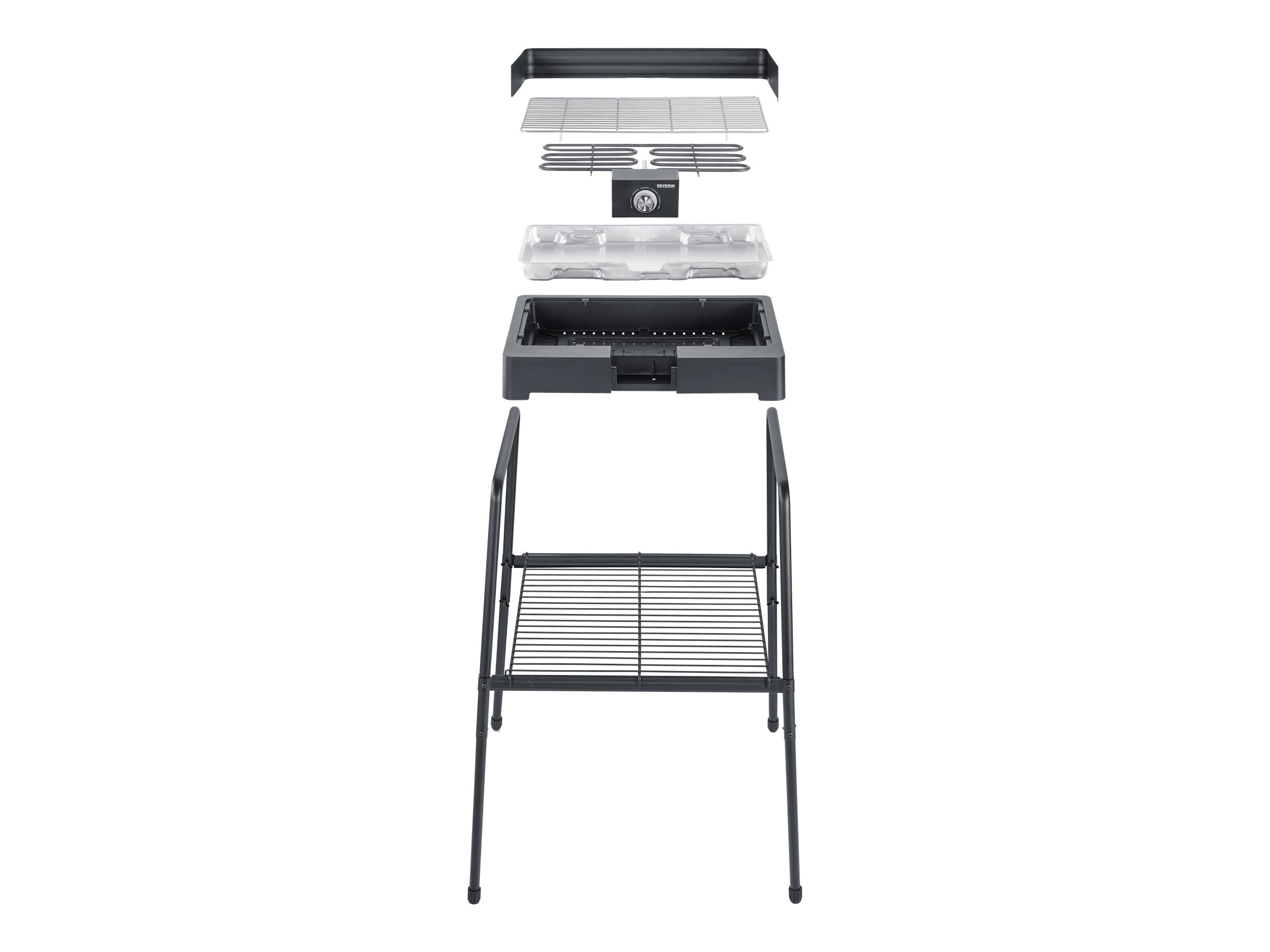 Severin Severin PG 8566 elektrisk grill med stativ Sort