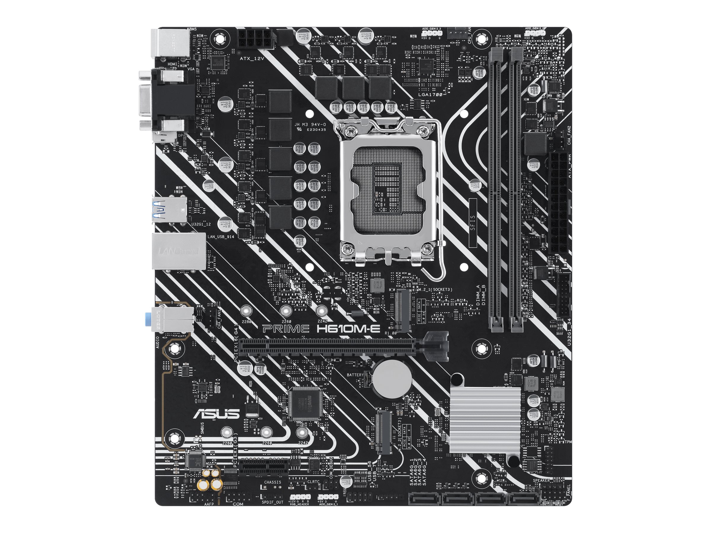 ASUS PRIME H610M-E-CSM Bundkort - Intel H610 - Intel LGA1700 socket - DDR5 RAM - Micro-ATX
