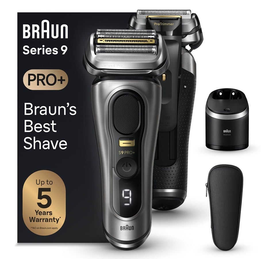 Braun Series 9 Pro+ 9565cc Wet & Dry, Folie shaver, Metallic, Batteri, Lithium-Ion (Li-Ion), 60 min., Kasse