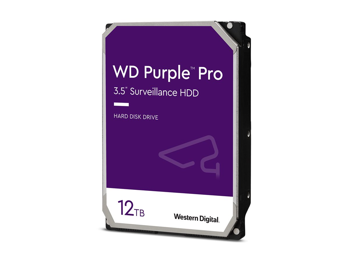 WD Purple Pro WD122PURP - Harddisk - 12 TB - intern - 3.5 - SATA 6Gb/s - 7200 rpm - buffer: 512 MB