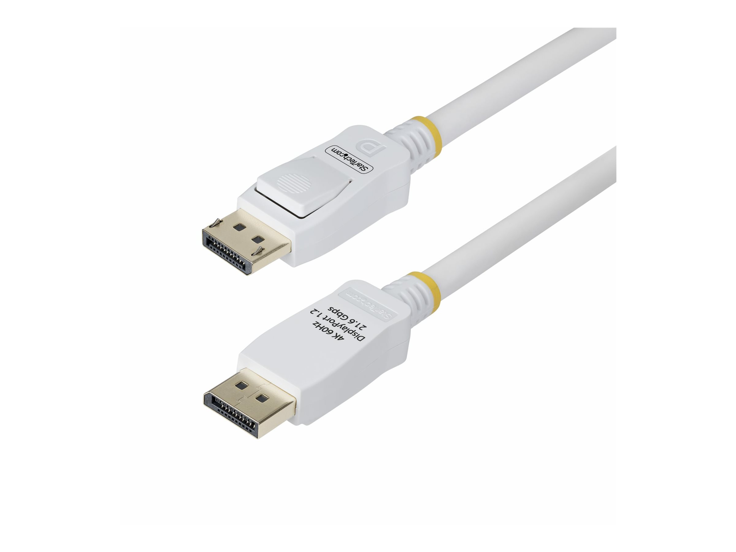 StarTech.com 6ft White VESA Certified DisplayPort 1.2 Cable with Latches DisplayPort kabel 1.8m Hvid