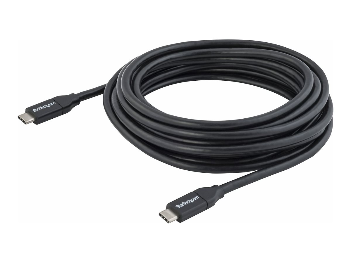 StarTech.com 4m USB C Cable w/ PD - 13ft USB Type C Cable - 5A Power Delivery - USB 2.0 USB-IF Certified - USB 2.0 Type-C Cable - 100W/5A (USB2C5C4M)