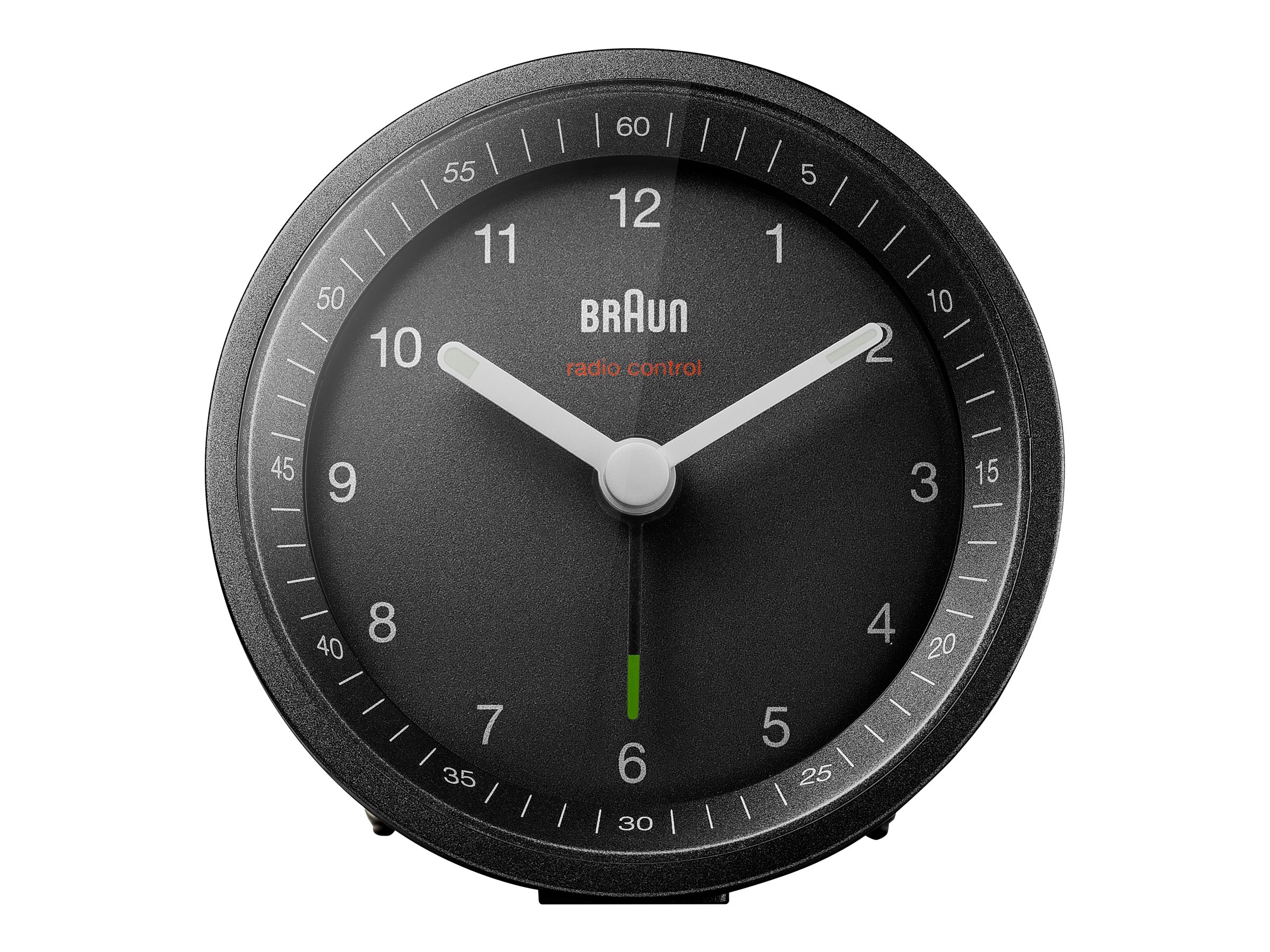 Braun BC07 - alarm clock - round - quartz - desktop - black