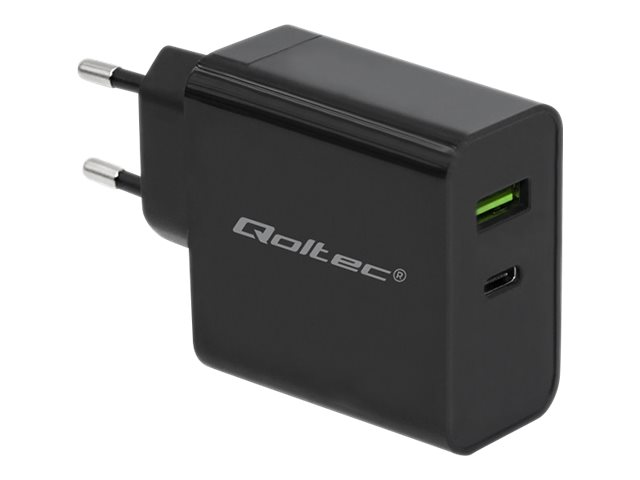 Qoltec Adapter 45Watt 1xUSB-A 2.0 1xUSB-C