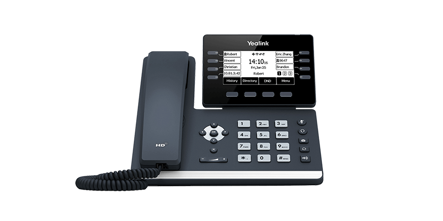 Yealink SIP-T53 - VoIP-telefon - med Bluetooth interface med opkalds-ID - 3-vejs opkaldskapacitet - SIP, SIP v2, SRTP - klassisk grå