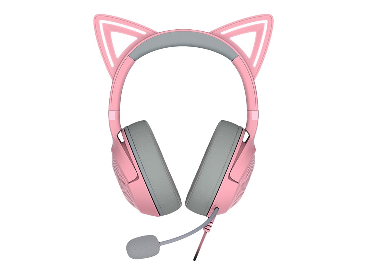 Razer - Kraken Kitty V2 Quartz - Kablet Gaming Headset med Katteører - GEEKD.dk