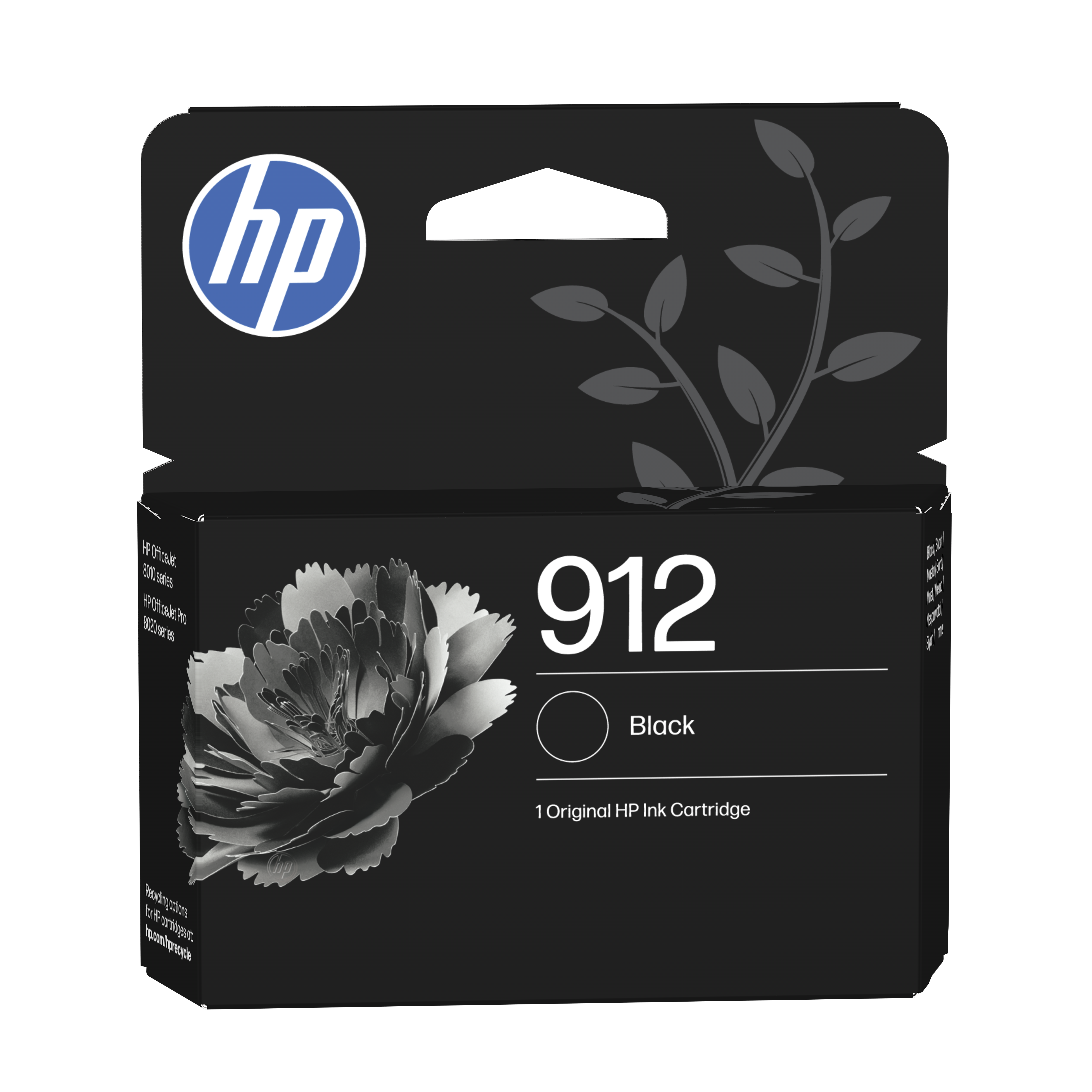 HP 912 Black Original Sort 250 sider Blæk