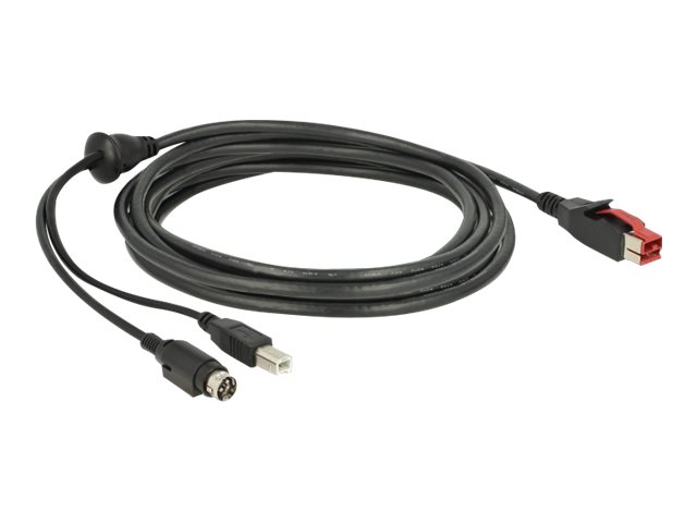 DELOCK 85489 USB 2.0 kabel – USB-B han til han, 3 m – sort