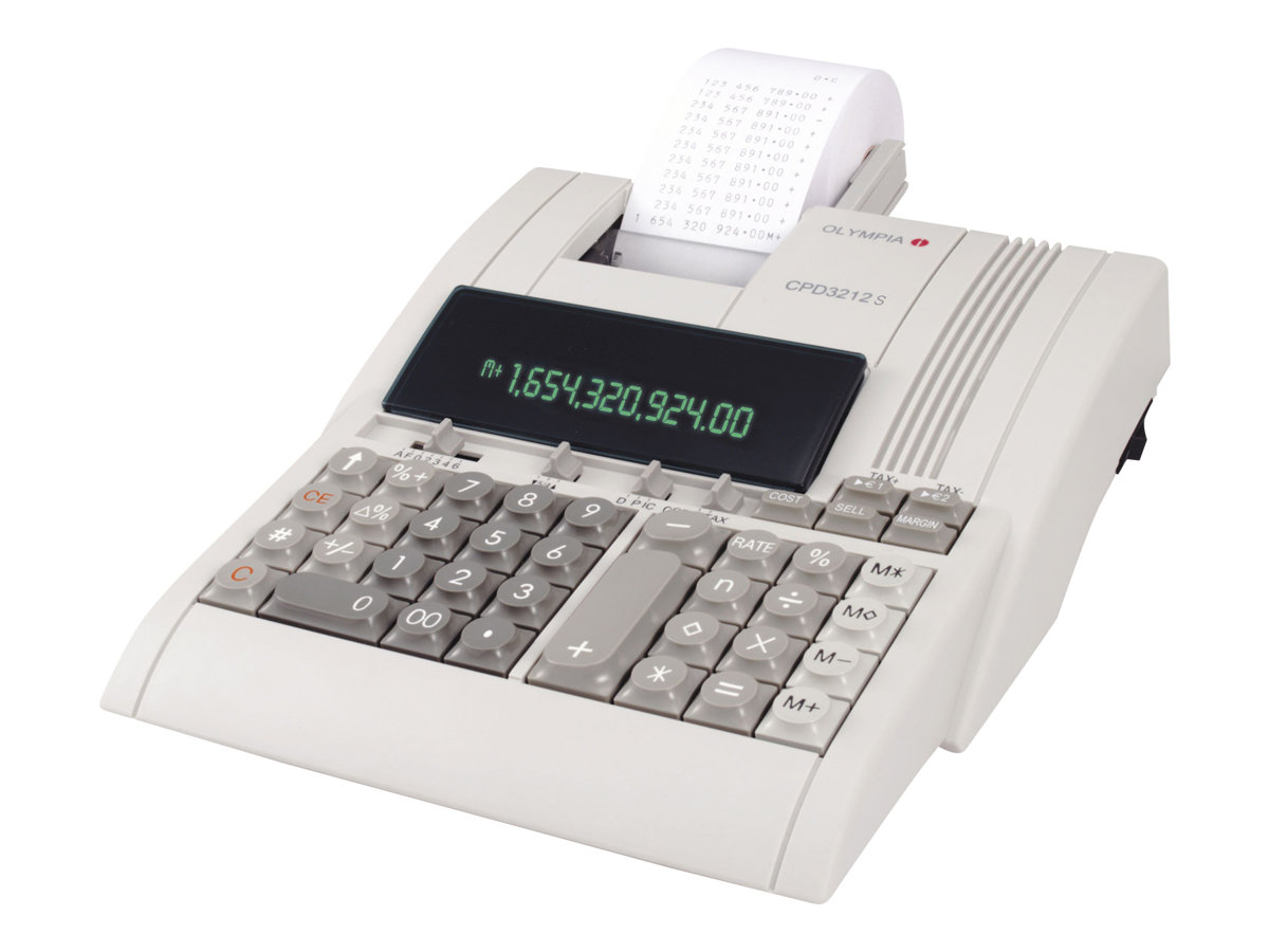 Olympia CPD 3212 S - Printe-regnemaskine - VFD - 12 cifre - AC adapter