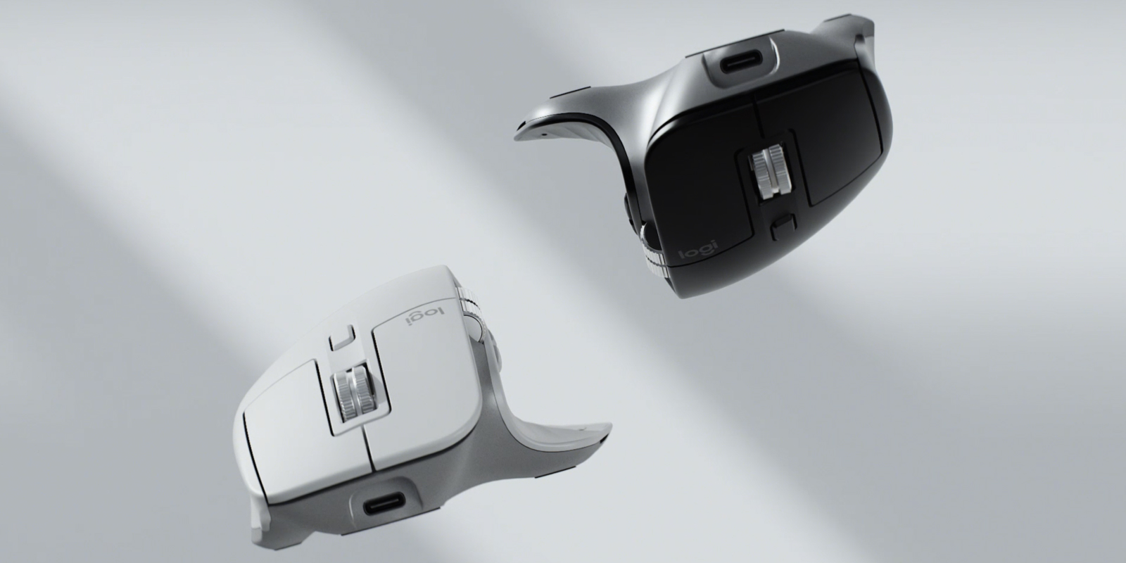 Logitech MX Master 3S Performance Wireless Mouse - Pale Grey - Ergonomisk mus - Laser - 7 knapper - Hvid