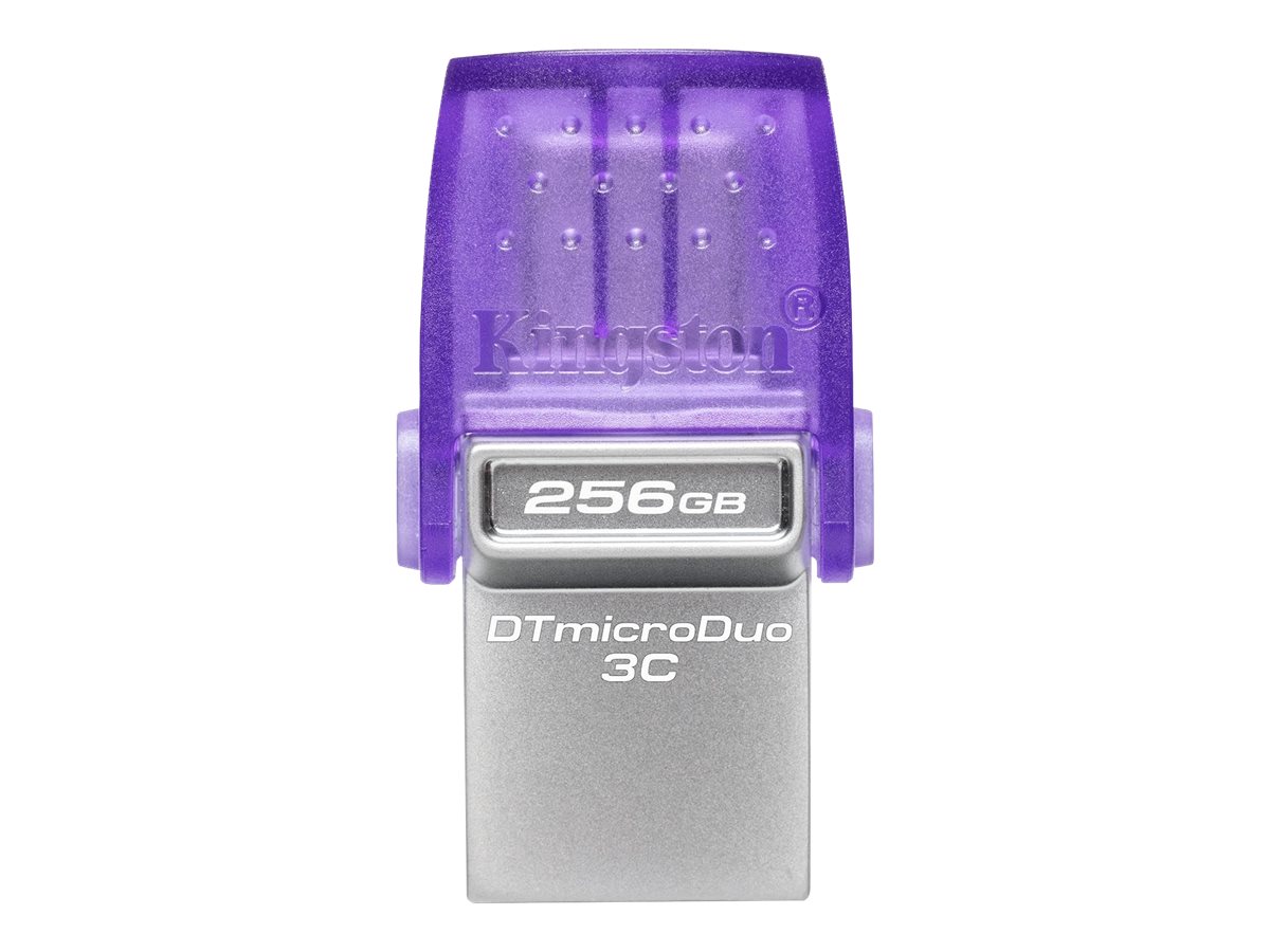 Kingston DataTraveler microDuo 3C 256GB USB 3.2 Gen 1 / USB-C USB stick Lilla Sølv