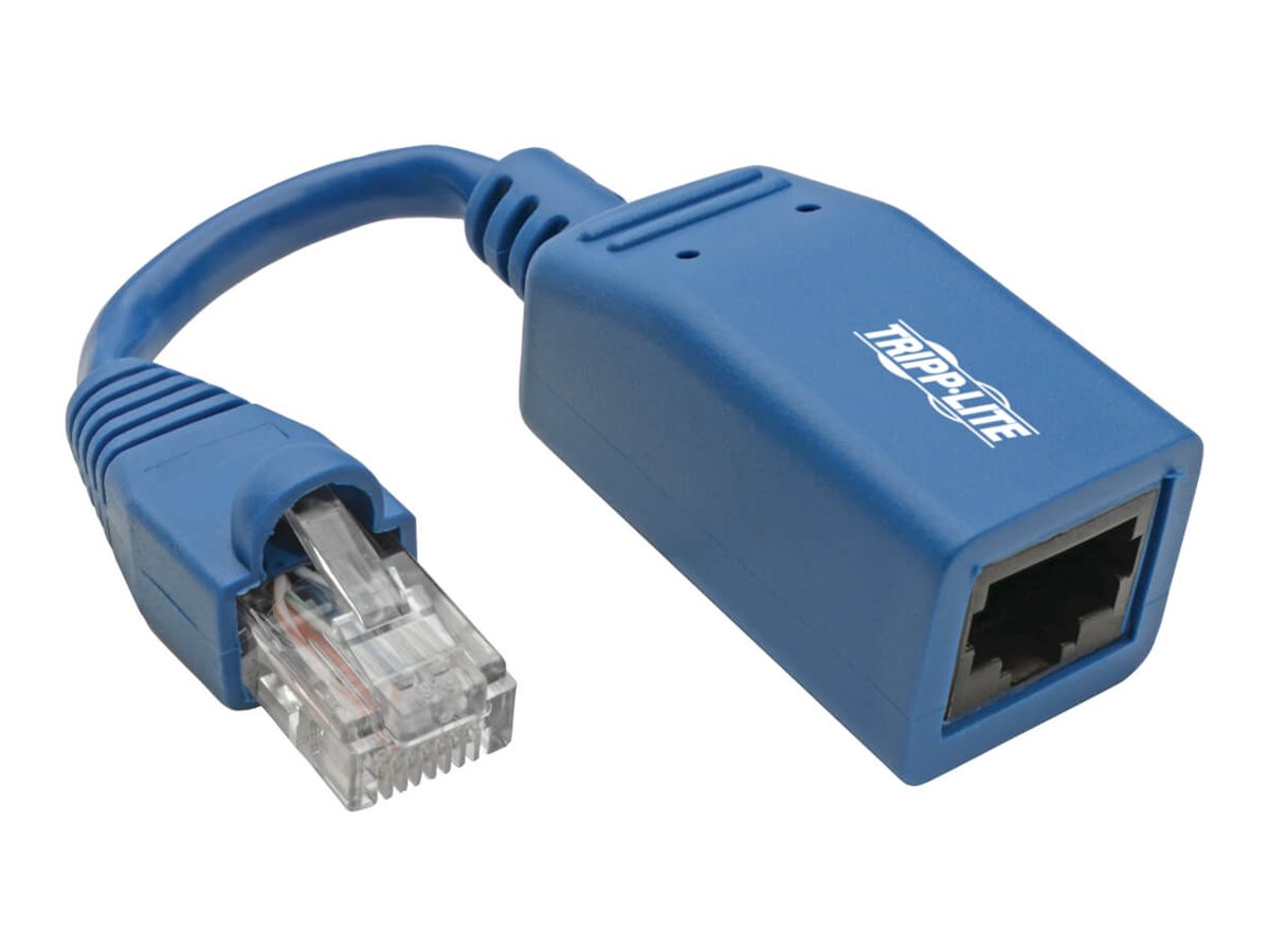 Tripp Lite Cisco Console Rollover Cable Adapter (M/F) - RJ45 to RJ45, Blue, 5 in. CAT 5e/6 12.7m Seriel adapter Blå billede
