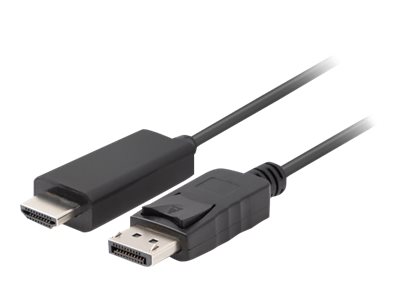 Lanberg - Adapterkabel - DisplayPort han til HDMI han - 1 m - dobbelt afskærmet - sort