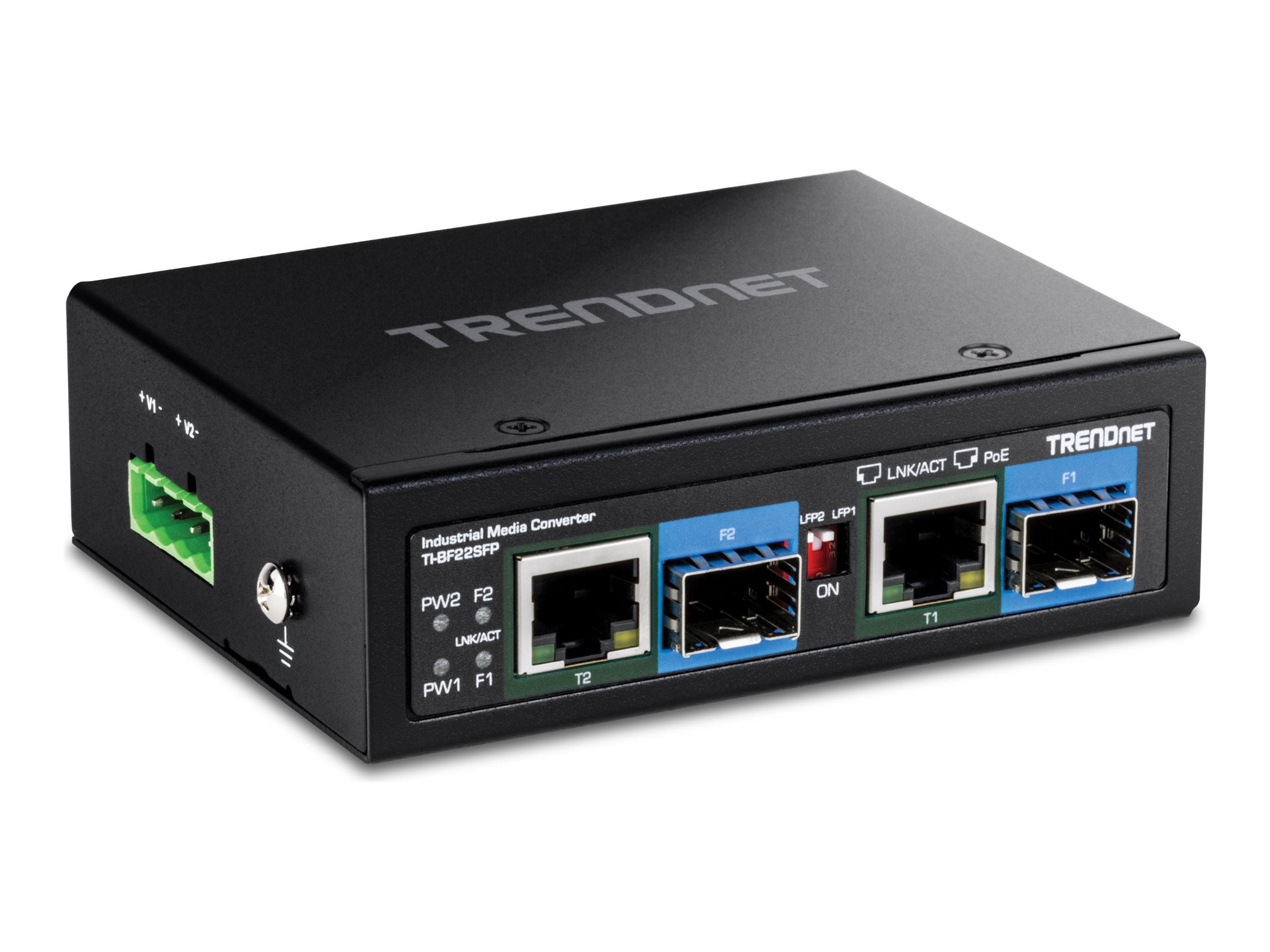 Trendnet TI-BF22SFP industrielt Gigabit switch med SFP og PoE