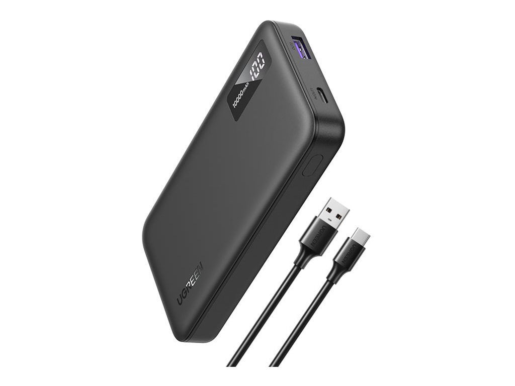 UGREEN Tovejs Hurtig Opladning Powerbank - Sort - 10000 mAh