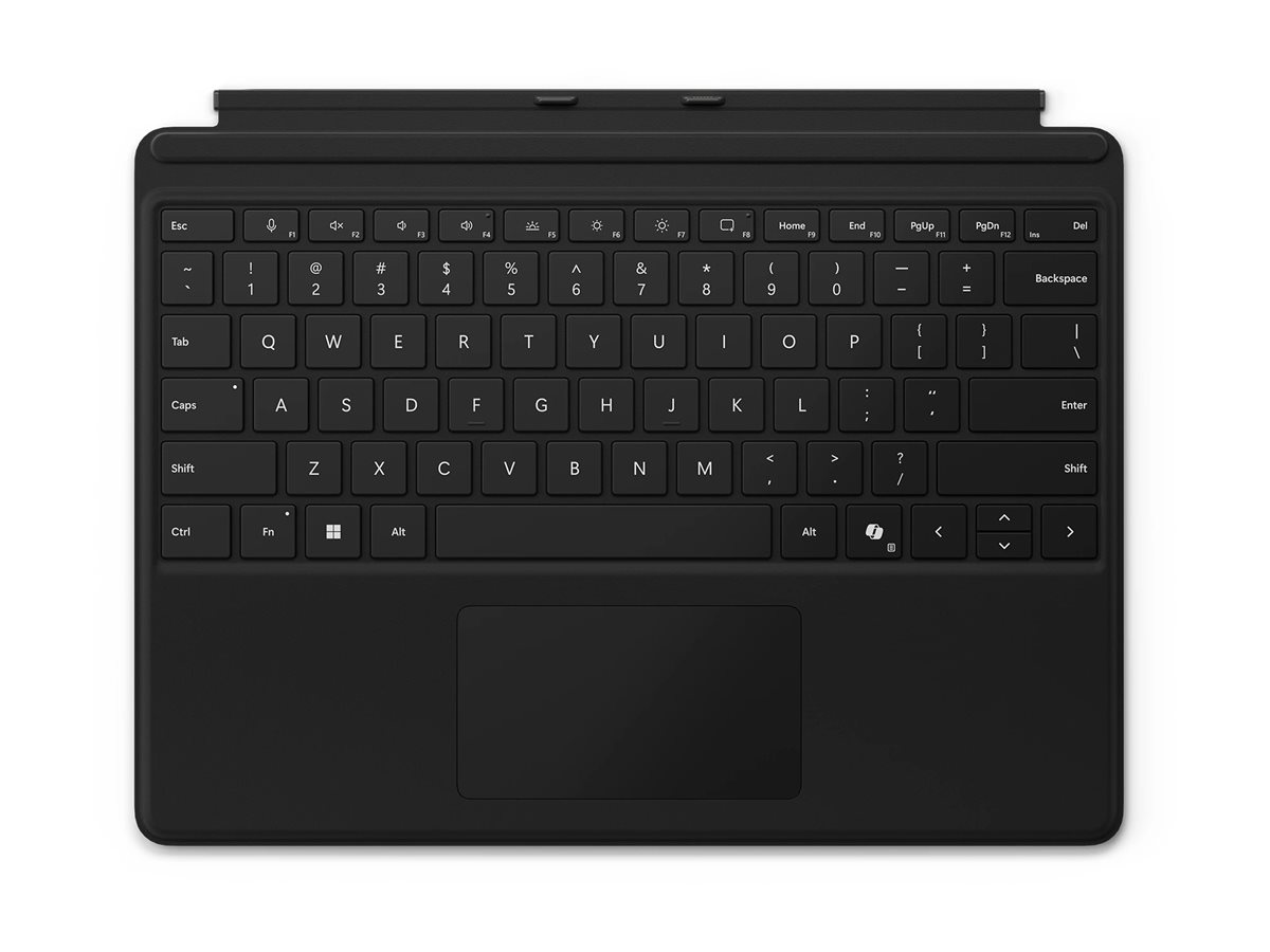 Microsoft Surface Pro Keyboard - keyboard - with trackpad accelerometer Surface Slim Pen 2 storage and charging tray - Tastatur - Engelsk - Sort