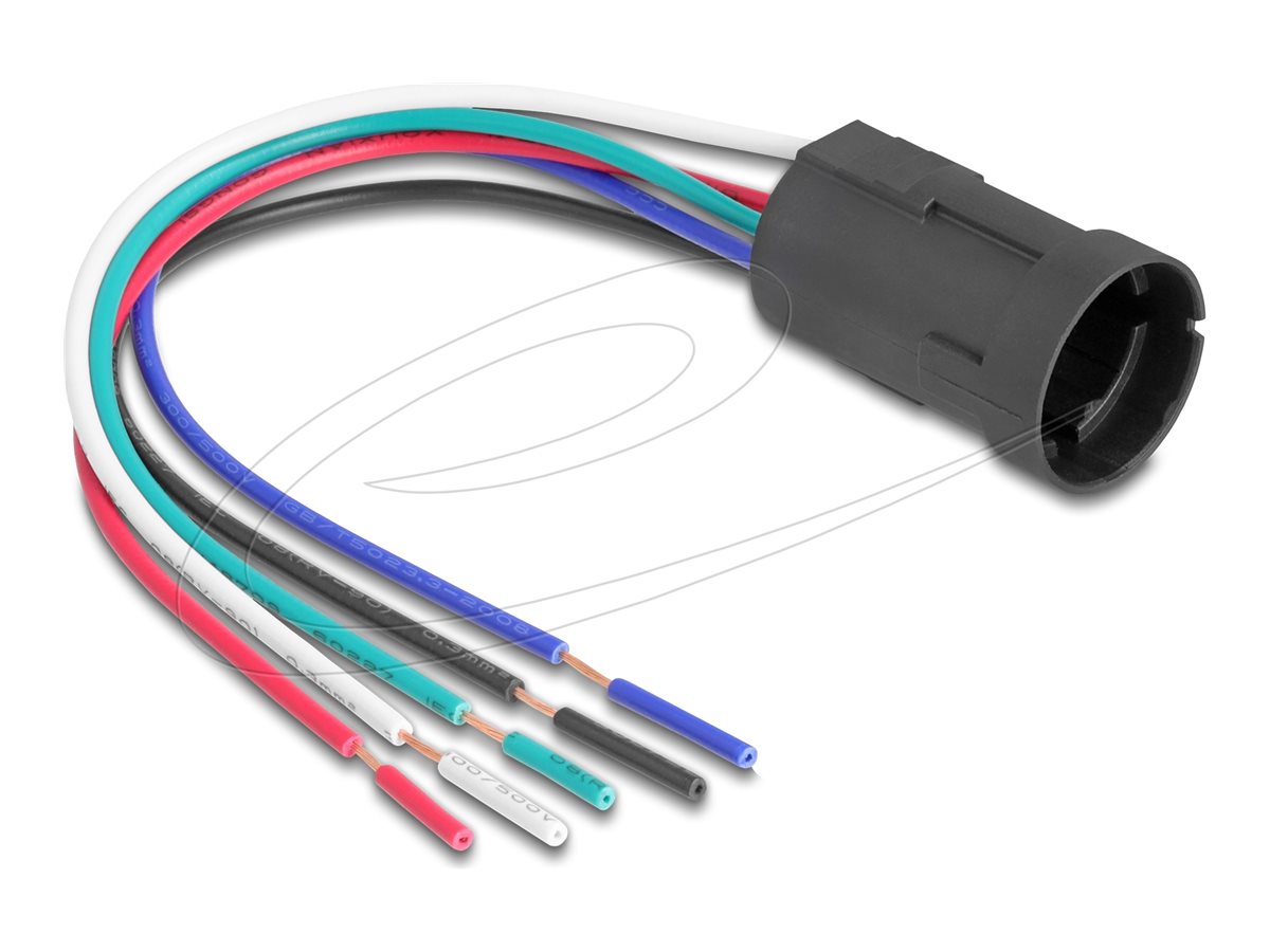 Delock Trykknap kabelsamling 15cm Sort