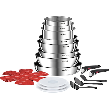 Tefal Ingenio L897SK, Blandet sæt, Aluminium, Aluminium, Sort, Plast, Thermo-Spot