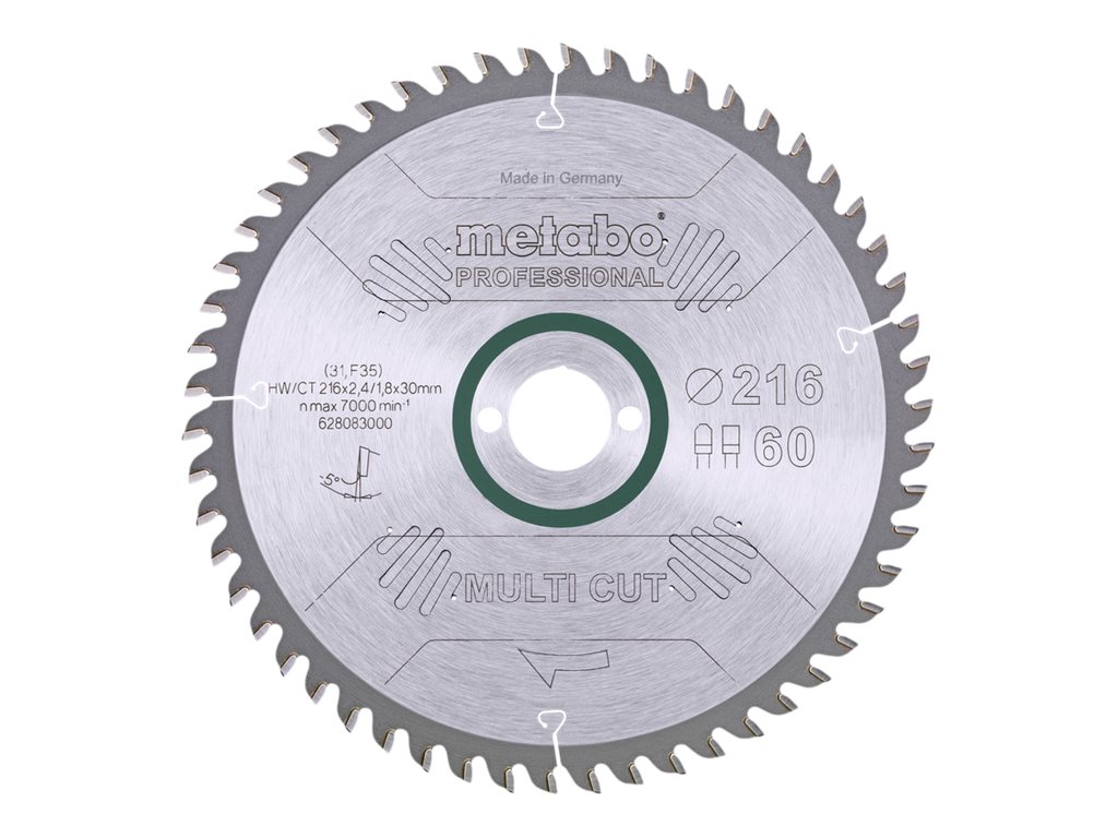 Metabo 4007430176509 - 628083000 Rundsavklinge multi cut, kvalitet professional, til semistationære rundsav