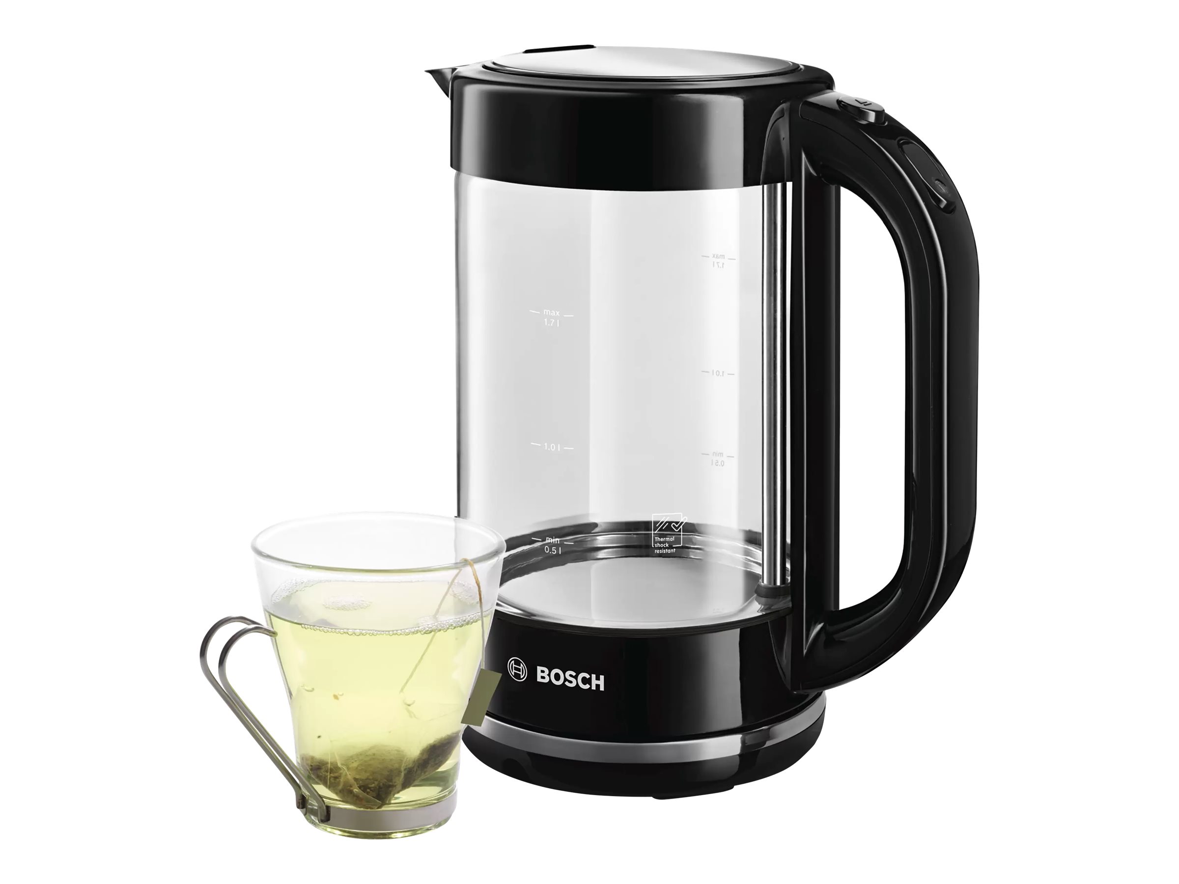 Bosch Elkedel TWK70B03 - Sort glas - 2400 W