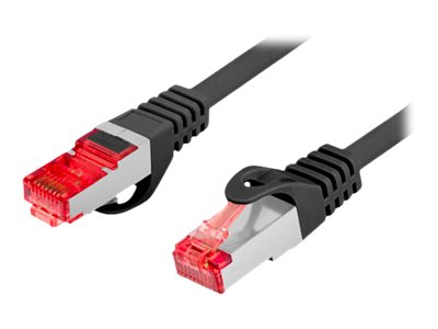 Lanberg PCF6-10CU CAT 6 Foldet uskærmet snoet par (F/UTP) 25cm Patchkabel Sort